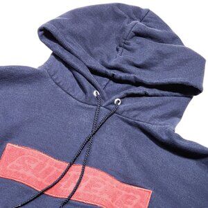 Champion x Supreme Eco Authentic Navy Blue Hoodie XG‎ Red Graphic